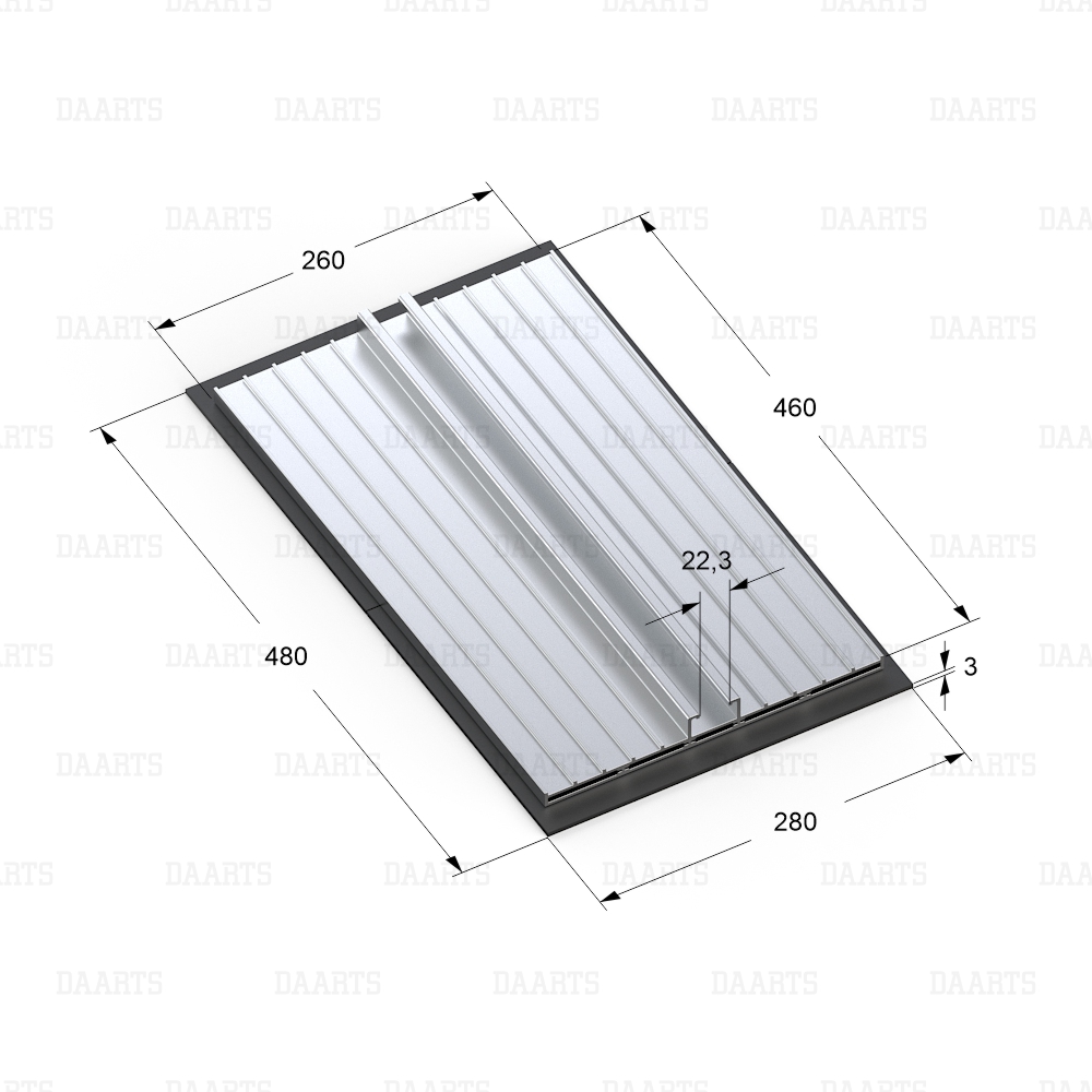 с размерами Опора для мягкой кровли MT-B-LDP ME XL 260-460